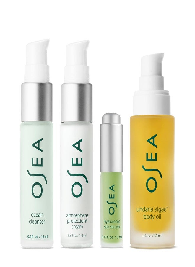 OSEA Bestsellers Set For Face + Body -4-piece Skin Care Set - Body Oil, Face Cleanser, Face Cream, & Hyaluronic Acid Serum - Clean Beauty Travel Set - Ideal for Beauty Gifts - Image 2